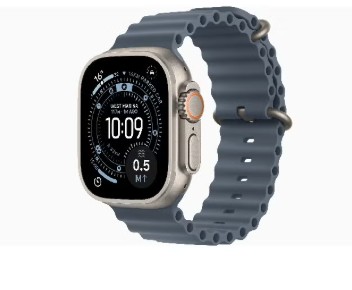 Apple Watch Ultra 3 Cellular 49mm Natural Titanium Case with Anchor Blue Ocean Band